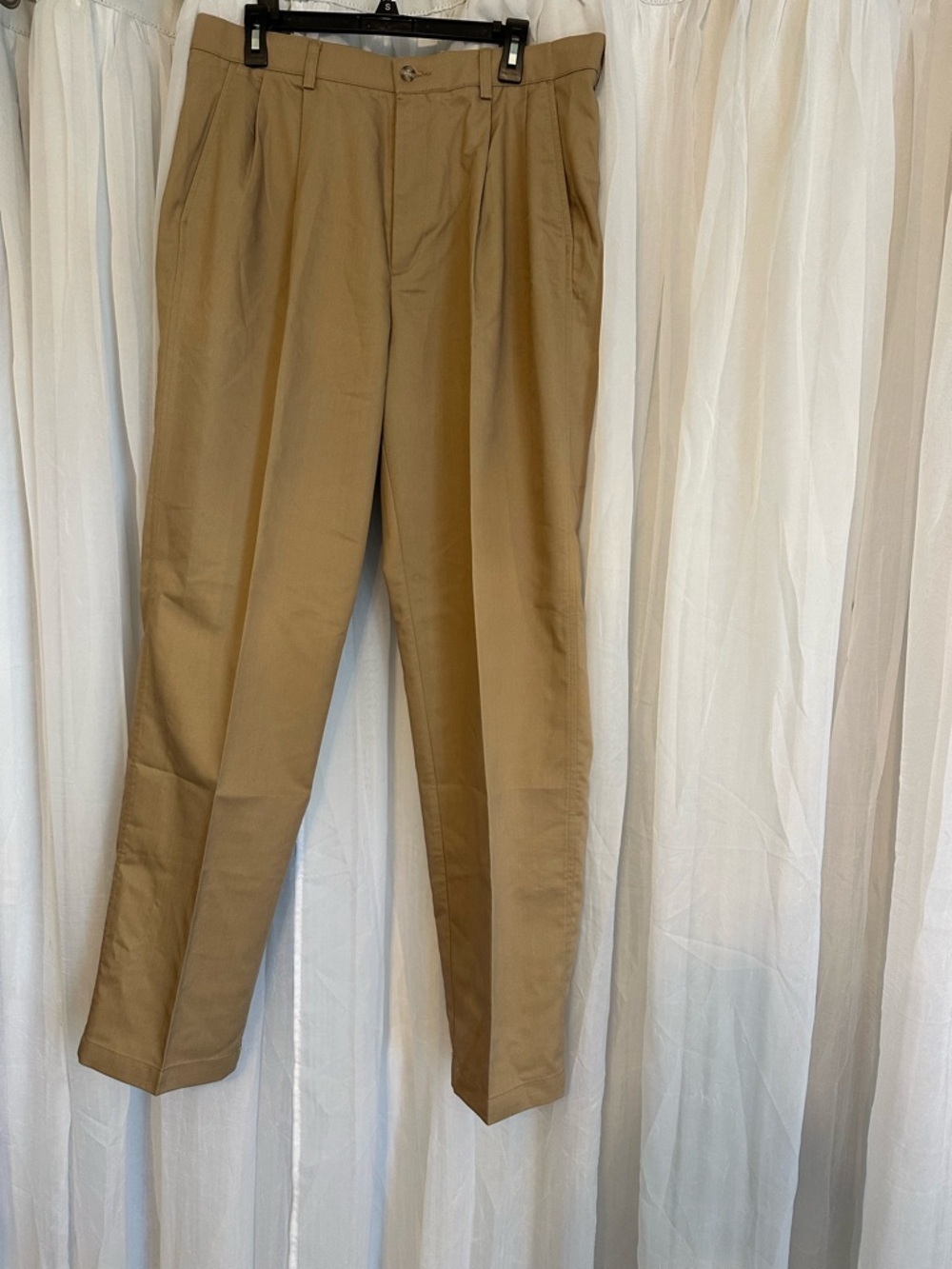 Dockers Mens Khaki Pleated Khaki Dress Pants - Picture 2 of 9